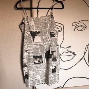 NWT Superdown Letizia Newspaper Mini Dress